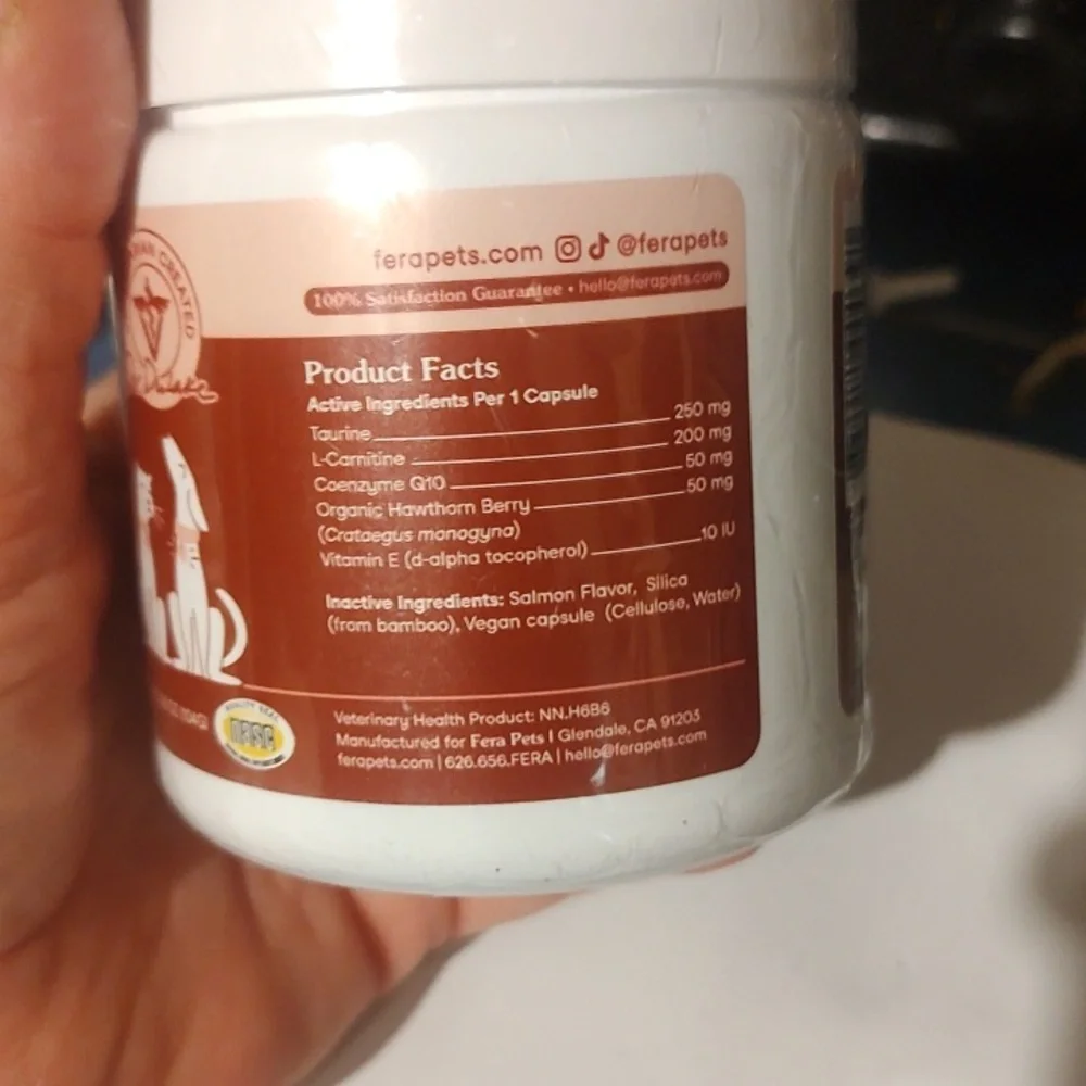 Fera Pets Cardiac Capsules Promotes Heart Health ForDogs And Cats